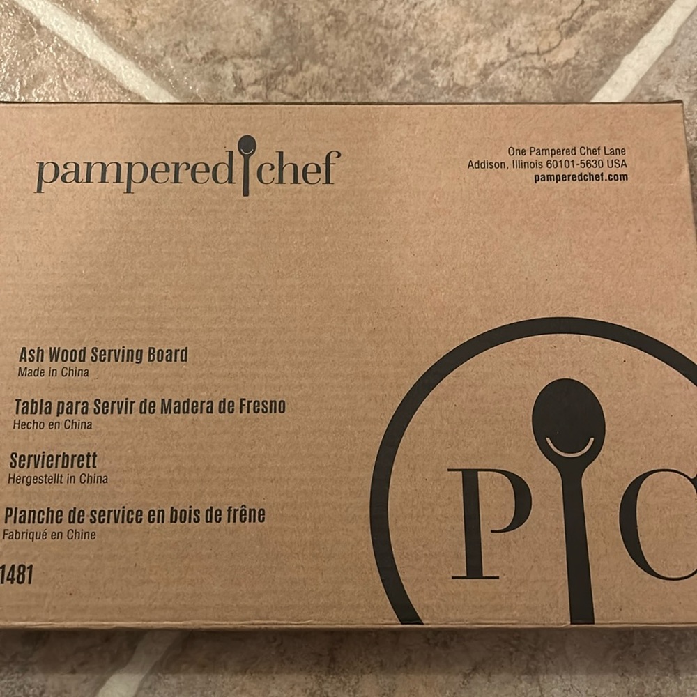 Pampered chef ash wood serving board